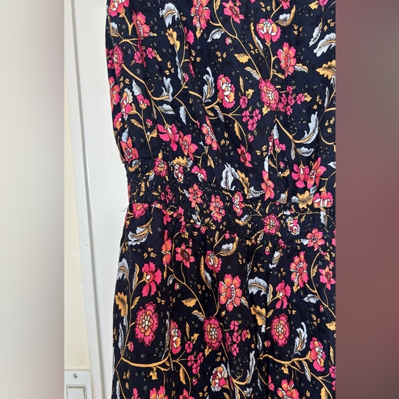 NWT Flutter Short Sleeve Boho Floral Maxi Dress Handkerchief Hem Size S - Picture 7 of 8